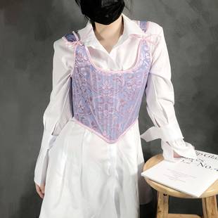 crop tops vest strap vintage bustiers shoulder shaper