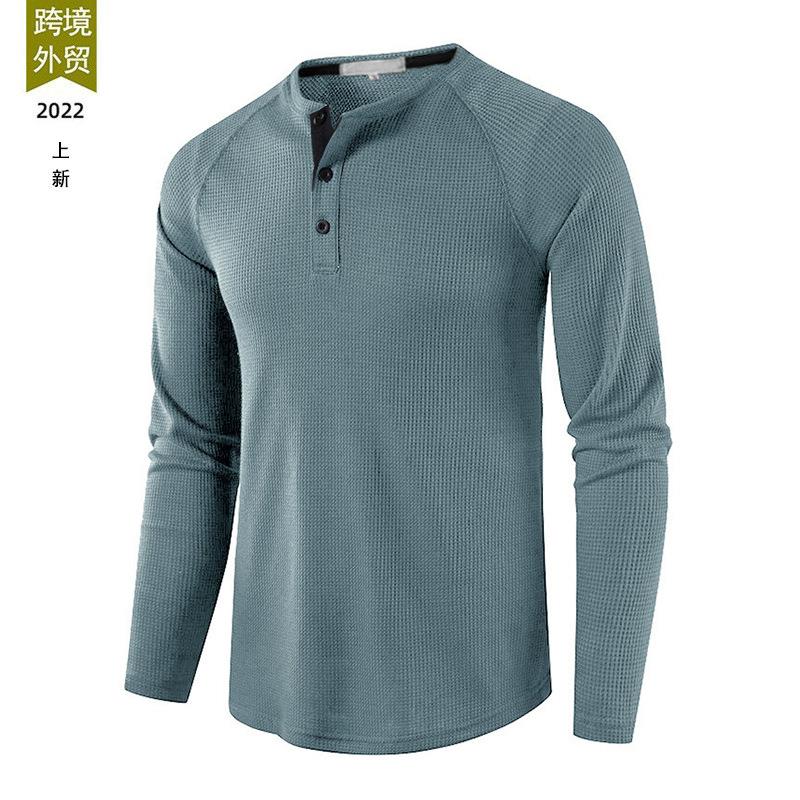 T-shirt shirt color T-shirt Henry solid bottoming mens Mens