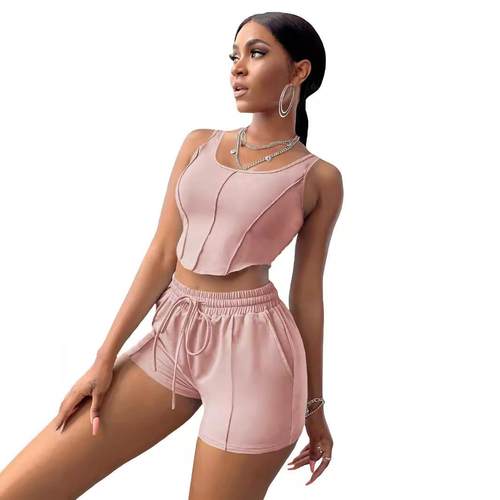 Sexy irregular suspender top solid color all-match womens