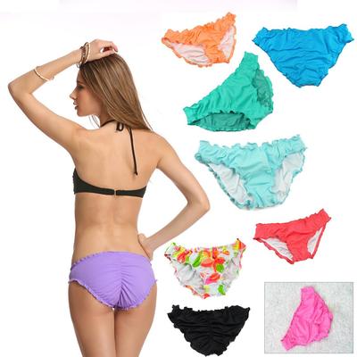 size plus black trunks swim swimsuit ruffled bottoms bikini