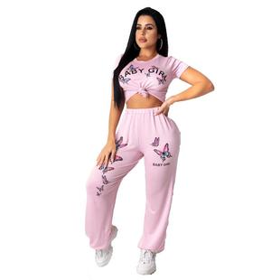 butterfly shirt fashion Two sweater material piece womens