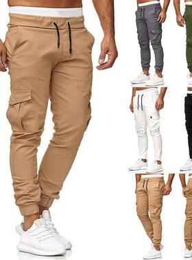 men color trousers Mens belt work mens cuff tie trousers