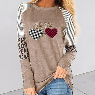 Round Sleeve Loose Long Stitching Neck Casual Top shirt