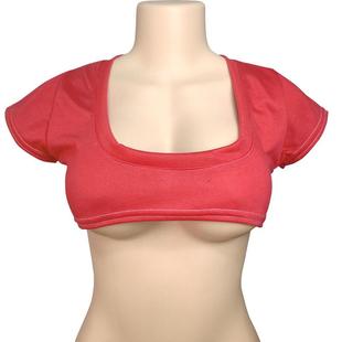 pink women white solid crop neck shirts ladies tops