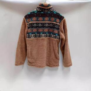 plush zipper sweatshirt ladies pullover fashion top