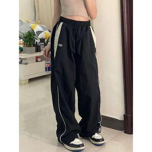 hop waist trousers casual hip joggers korean female wide