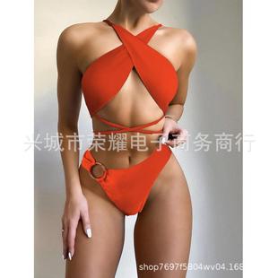 split beach color size bikini swimsuit solid womens large