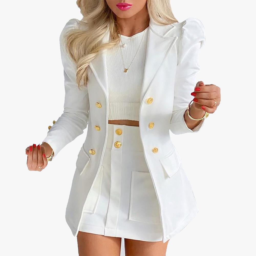 shipping free sets dress and blazer femme tailleur