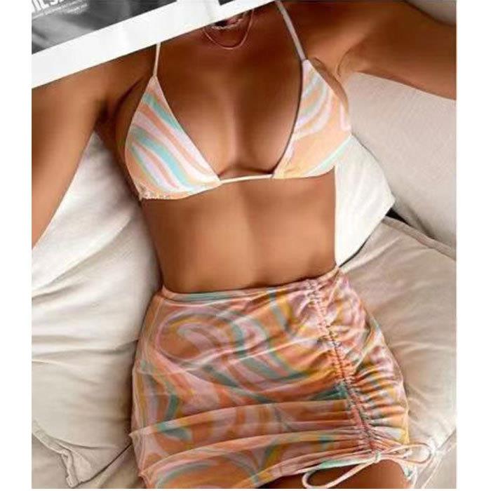 swimsuit piece two skirt short bikini piece three style