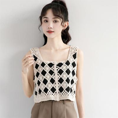 women girl korean sweet crochet coat shirt panels long