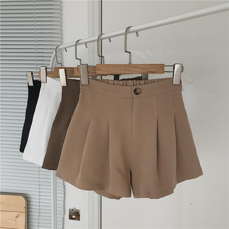 wide button-fly leg elastic women elegant streetwear cozy
