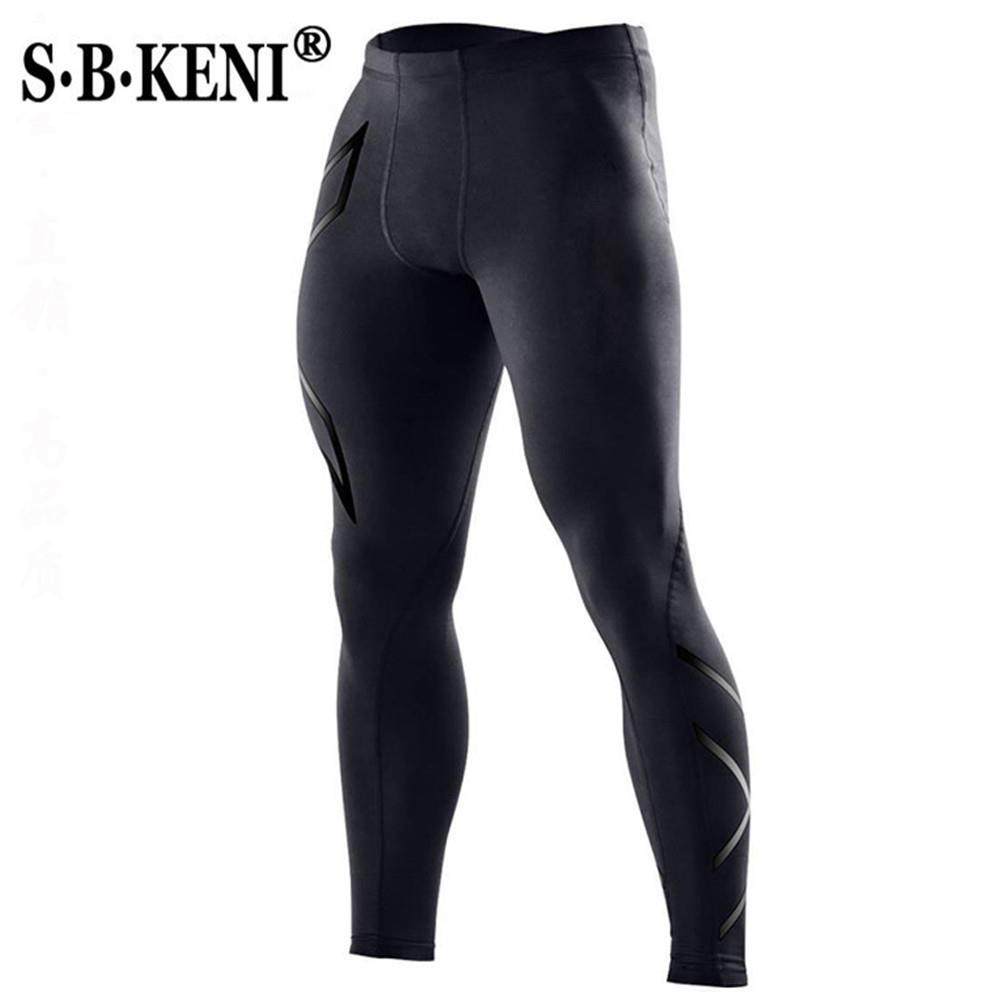 Mens sports fitness pants tights compression cycling