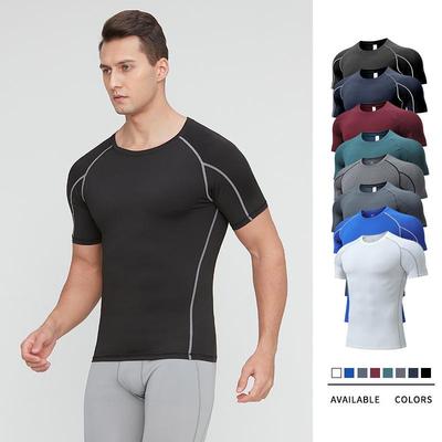 Mens tights short-sleeved sports running training clothes