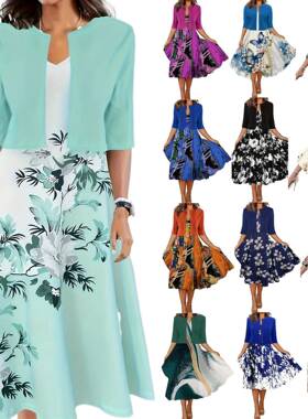 loose-fit spring autumn long european amazonian dress