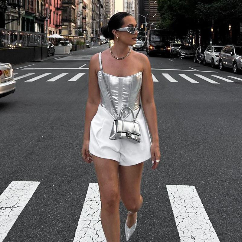 womens sexy strapless bustier crop tops boned bodyshaper