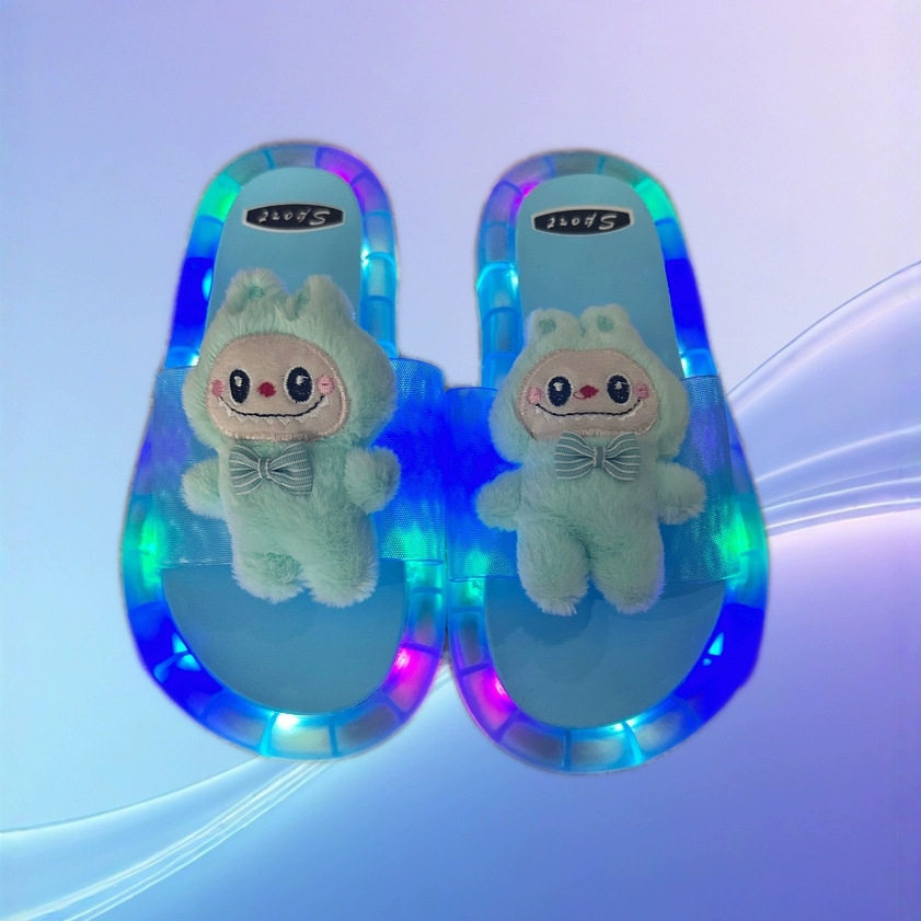 可爱卡通拉布布发光儿童拖鞋夜光鞋女孩亲子男童凉拖鞋成人一字拖,童鞋/婴儿鞋/亲子鞋,儿童凉拖鞋,淘宝优惠券,粉丝福利购,淘宝优惠卷