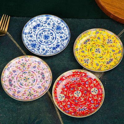 兆尊陶瓷骨碟骨瓷圆形5英寸