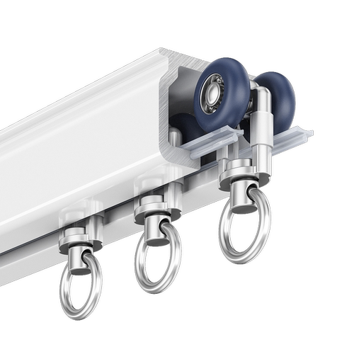 特厚铝合金静音窗帘轨道超强承重