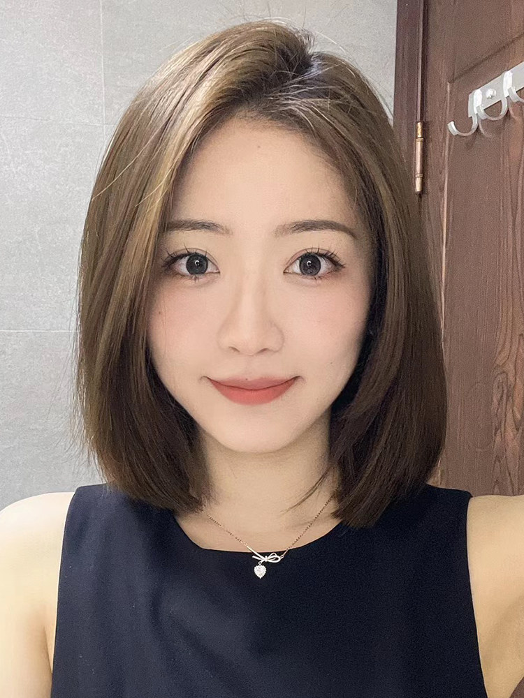 假发真发全真人发偏分无刘海假发女长发夏季轻薄透气假发套女款