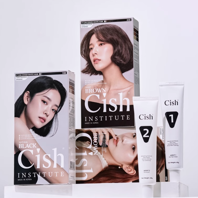 【保税直发】韩国CISH染发剂彩染染发膏 健康植物纯泡沫染自然色