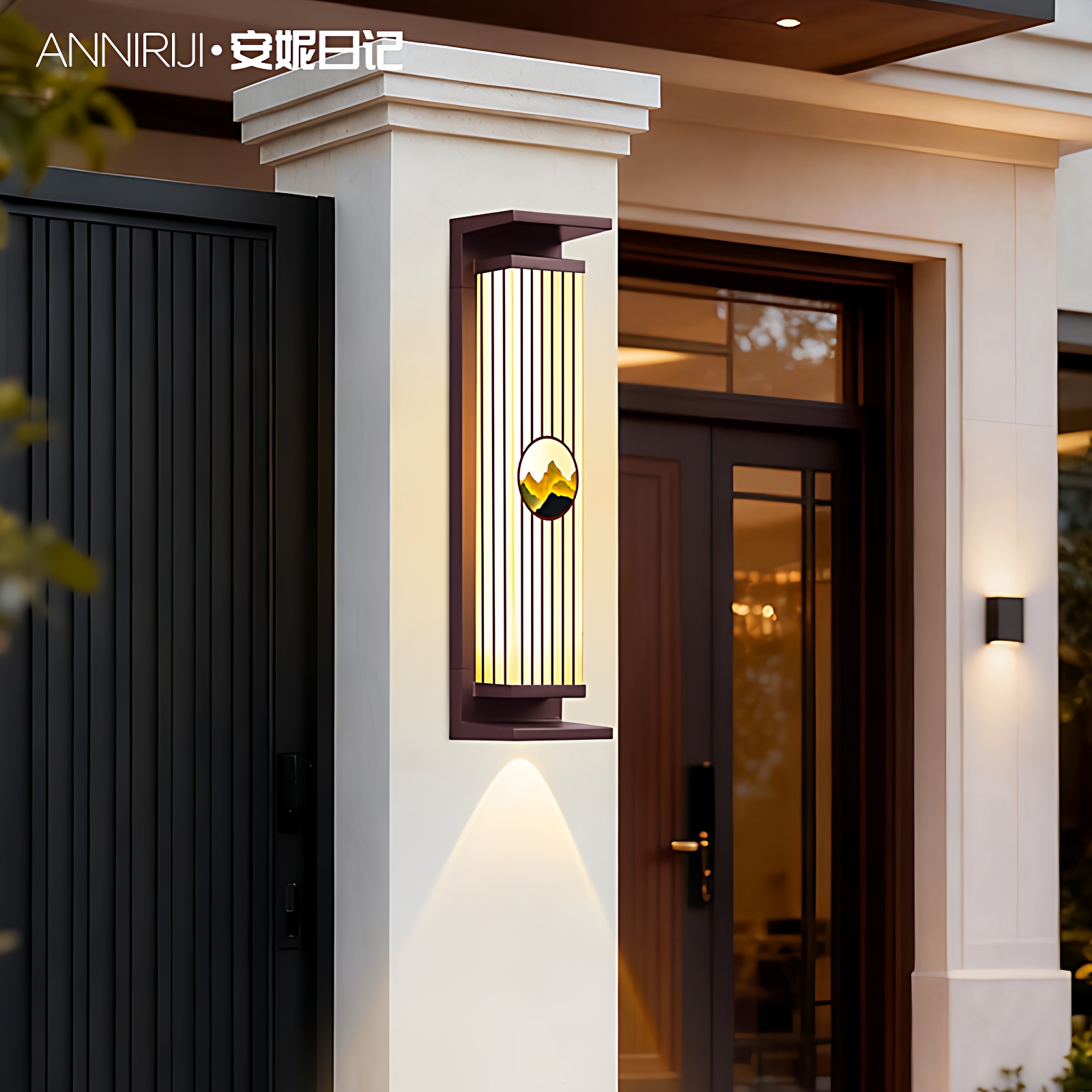 全铝灯身+上下射灯+超亮LED