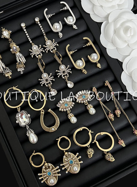 骷髅头耳环复古vintage巴洛克中古宫廷麦家鬼手耳饰哥特风耳钉女