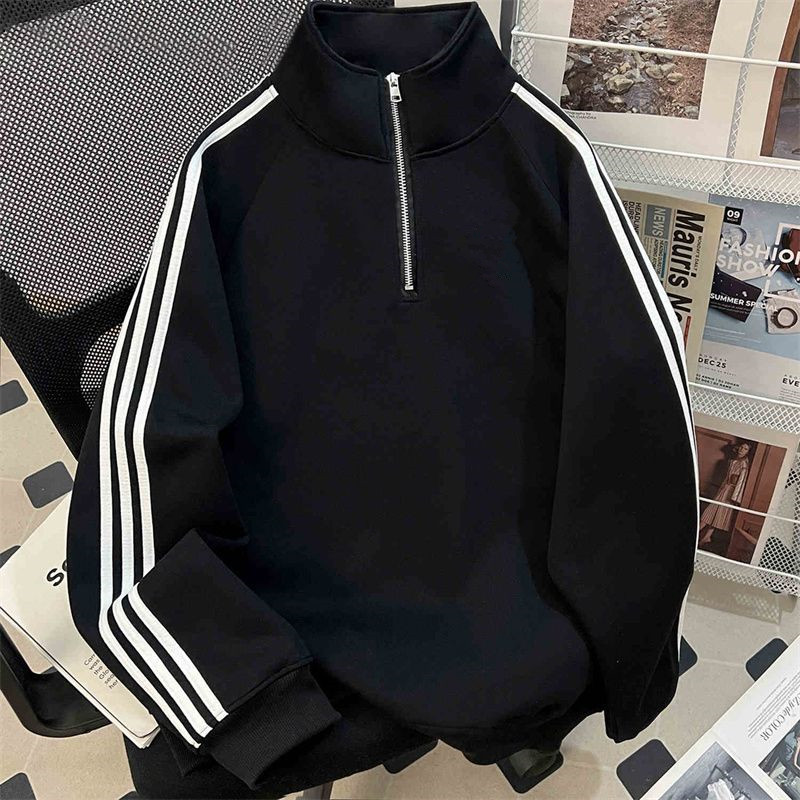 男生卫衣韩版潮流秋冬季宽松痞帅高街休闲大码衣服2025新款加绒厚