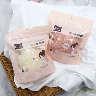 独立包装沐浴球浴室用品可爱搓背条沐浴刷沐浴花洗澡刷搓澡巾