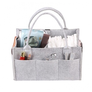 毛毡包时尚美观可折叠整齐收纳化妆品尿不湿包婴儿用品收纳整理包