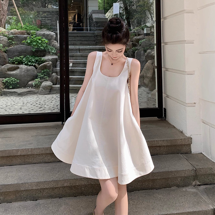 夏季蓬蓬连衣裙女富家千金背心裙