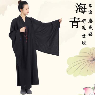 新款海青居士服禅修服男女法会拜礼朝山僧衣僧服和尚出家师父加肥
