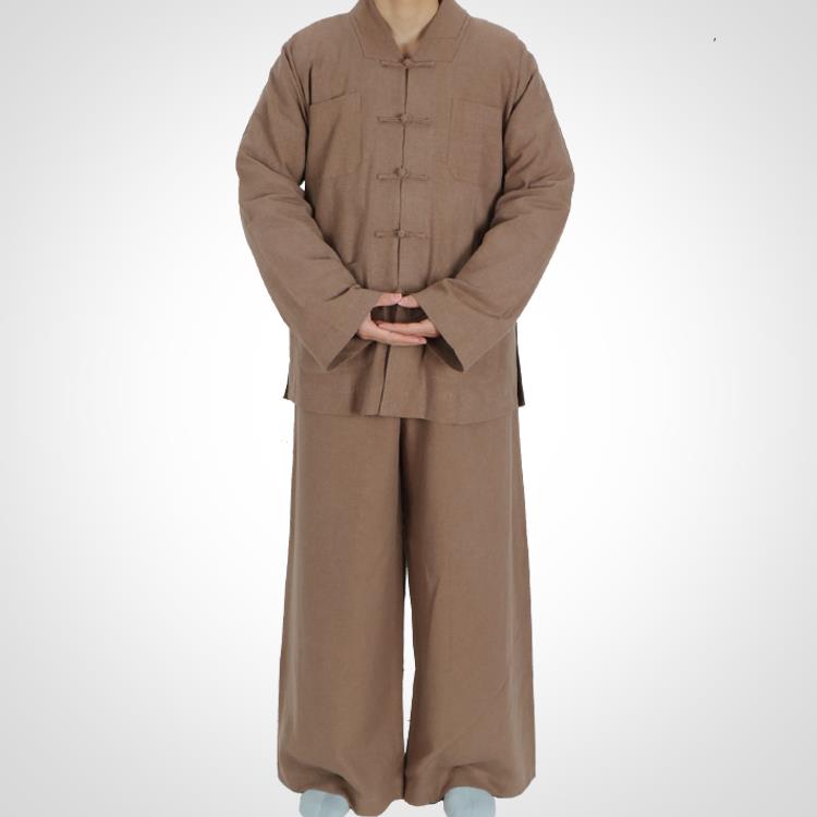 新款相牌僧服短褂男春夏秋季棉麻面料和尚服透气女布扣盘扣小褂僧