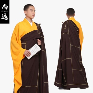 新款尚远木勾环加高工艺金线刺绣双层祖衣袈裟红色七忏衣袈裟法衣