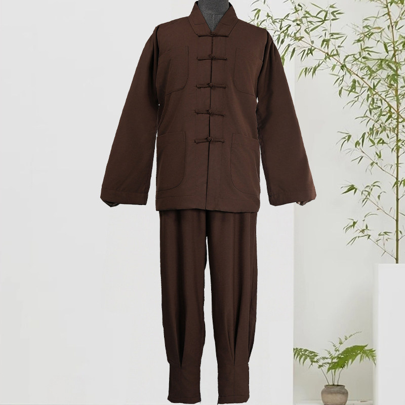 新款僧服秋冬季保暖加绒短褂免绑腿胜毛棉和尚服小褂比丘尼男女僧