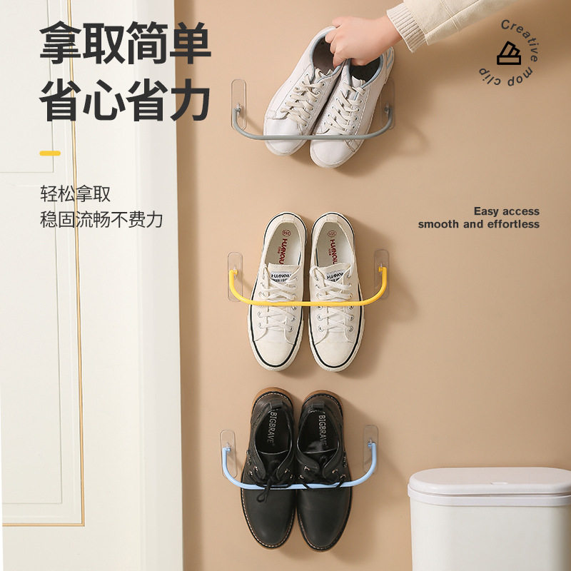拖鞋置物架新款收纳毛巾架免打孔置物架防手防潮卫浴置物架