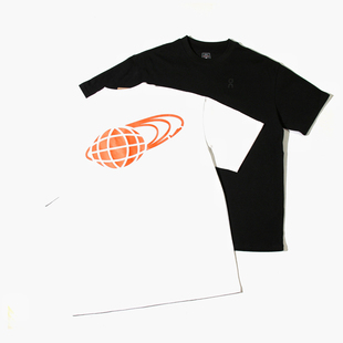 联名地球印花短袖 effect T恤圆领百搭宽松运动纯棉上衣 beams 夏季