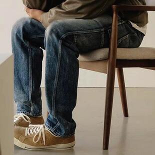 百搭显瘦余文乐同款 男休闲长裤 潮 日系复古水洗做旧MD牛仔裤 春秋款