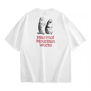 T恤潮牌 EFFECT联名土拨鼠印花宽松休闲男女短袖 夏季 日系BEAMS