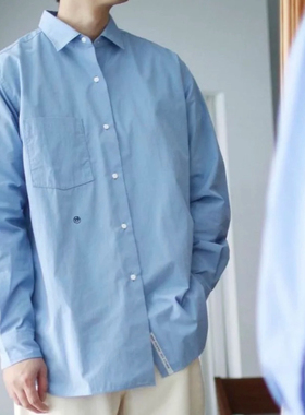 nanamica Regular Collar Wind Shirt经典宽松长袖廓形休闲衬衫潮
