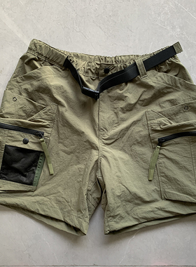 夏季日单宽松多口袋机能工装短裤男速干防水山系户外尼龙五分裤子