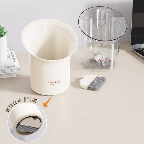 新疆西藏包邮桌面垃圾桶废纸篓高颜值轻奢卧室茶几家用桌上喇叭式