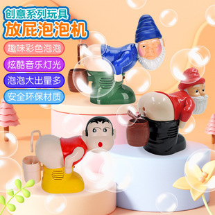 2025年圣诞节新品全自动泡泡机带灯光音乐 搞怪圣诞老人泡泡玩具