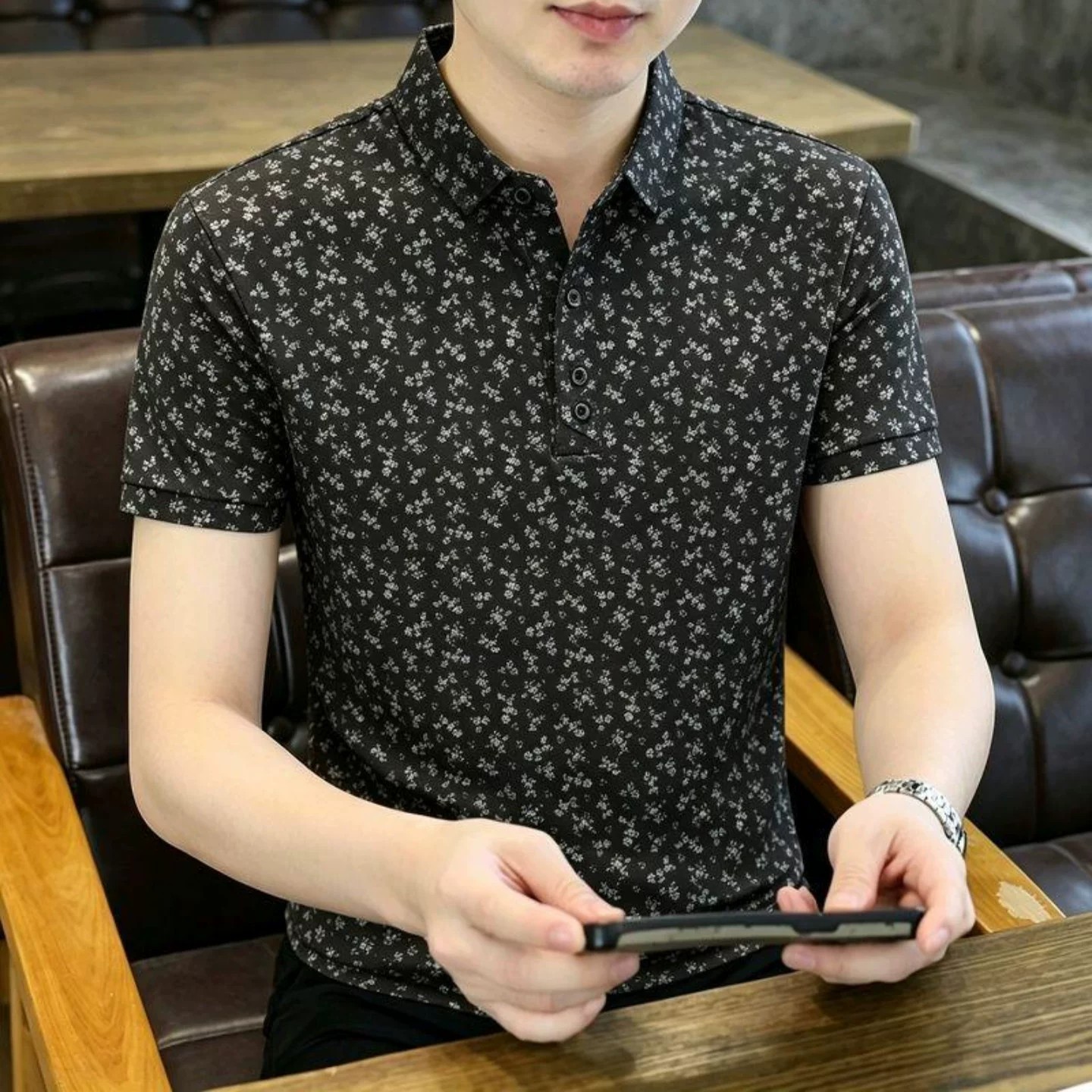 天骏优选百货男装飞行员POLO衫男士夏季高档薄款短袖T恤翻领上衣