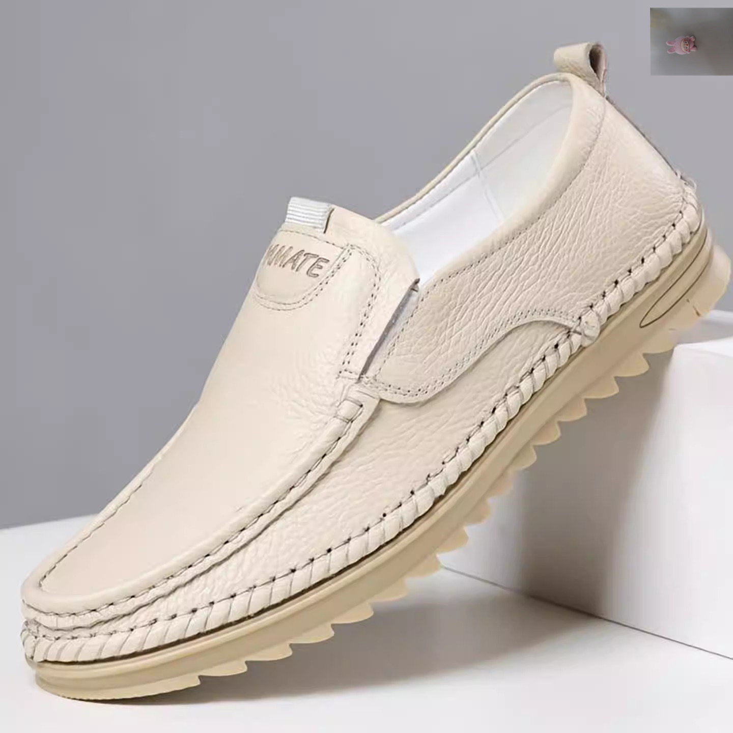 恒之智高档高品质真牛皮休闲鞋2026新款男士皮鞋中老年驾车休闲鞋