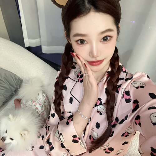 HelloKitty冰丝睡衣女可外穿家居