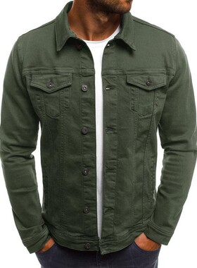 Men's jacket denim overalls 男装日常纯色夹克牛仔工装长袖外套