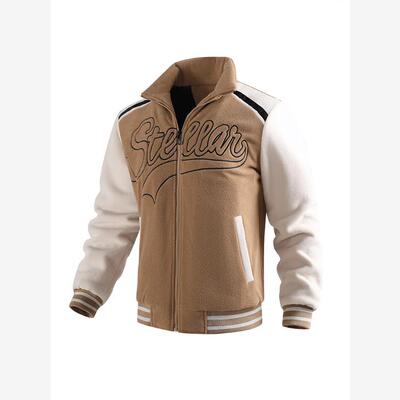 刺绣保暖摇粒绒夹克外套棉服