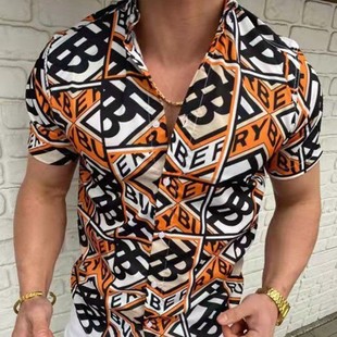 Beach shirt Hawaiian short sleeve top沙滩衬衫夏威夷短袖上衣