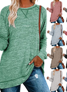 Solidcolor hoodie loose long-sleeved top纯色卫衣宽松长袖上衣