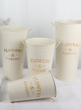 装饰铁皮桶花店鲜花干花花桶花盆